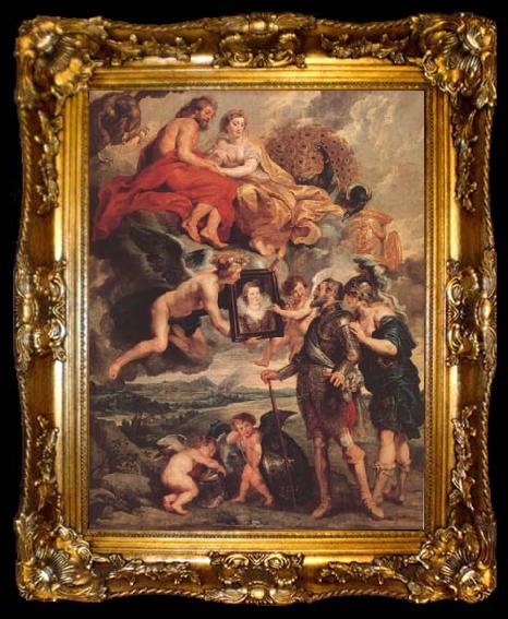 framed  Peter Paul Rubens Henry Iv Receiving The Portrait of Maria de
